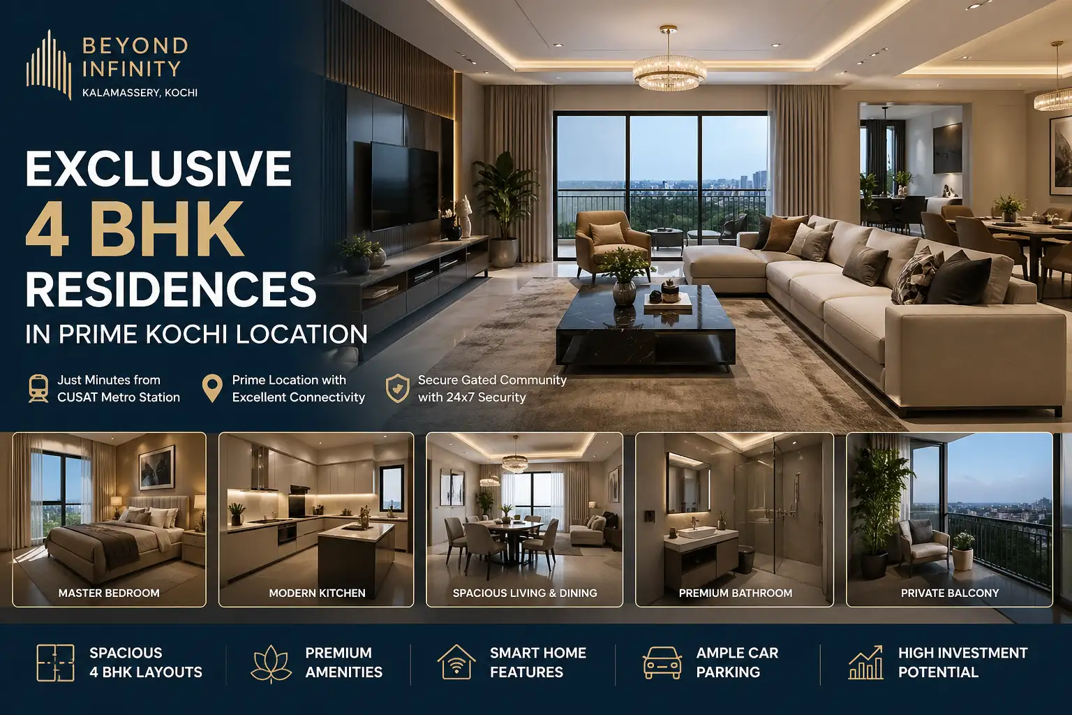 🏢 Exclusive 4 BHK Residences in Prime Kochi Location