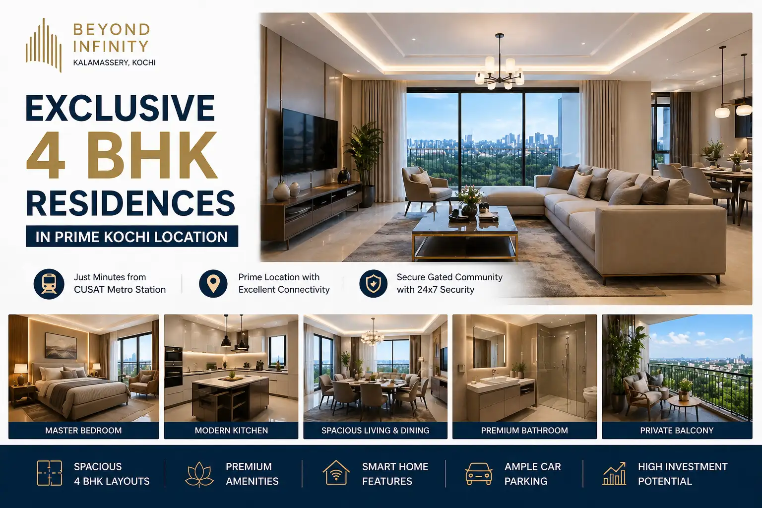🏢 Exclusive 4 BHK Residences in Prime Kochi Location