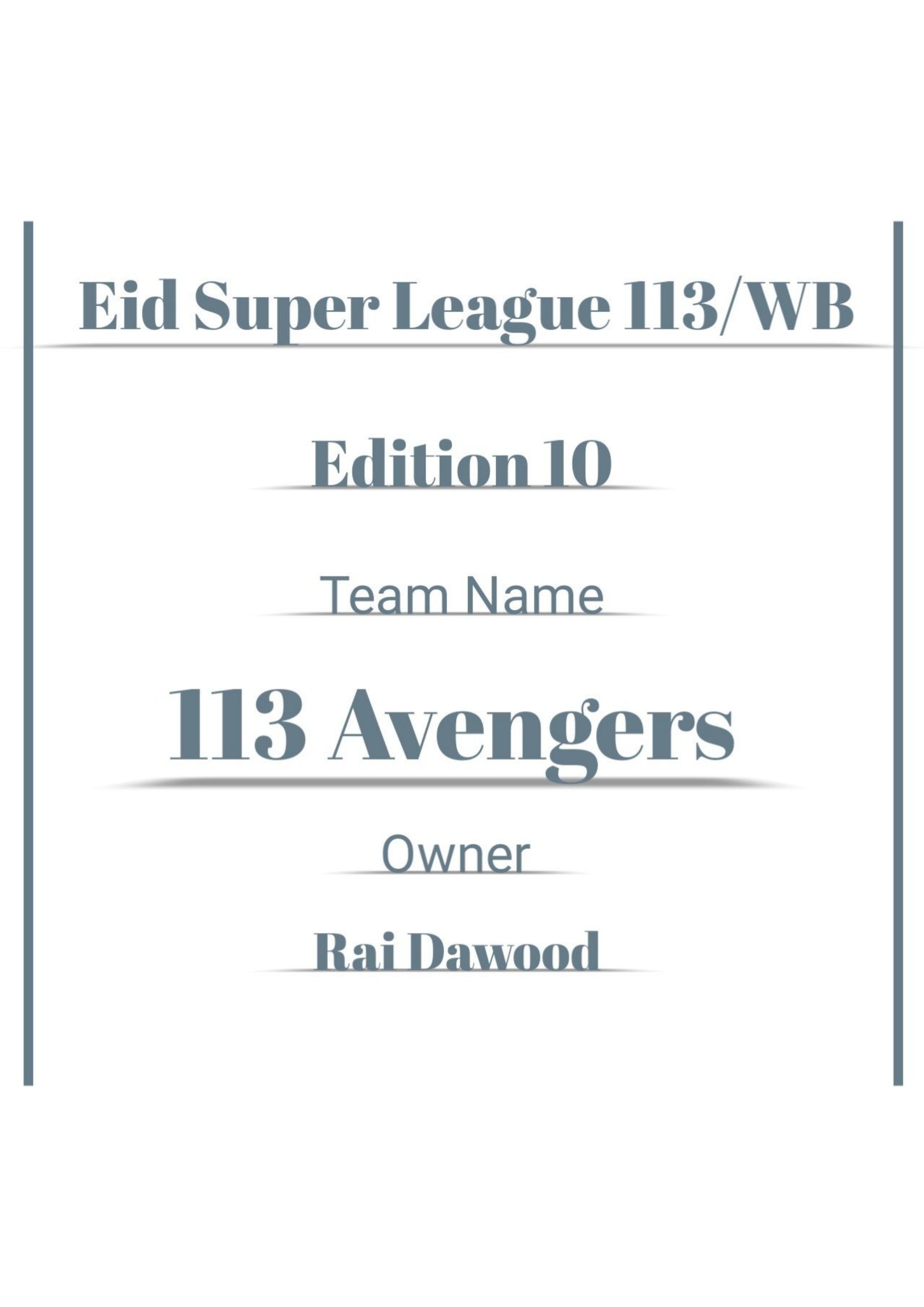 113 Avengers