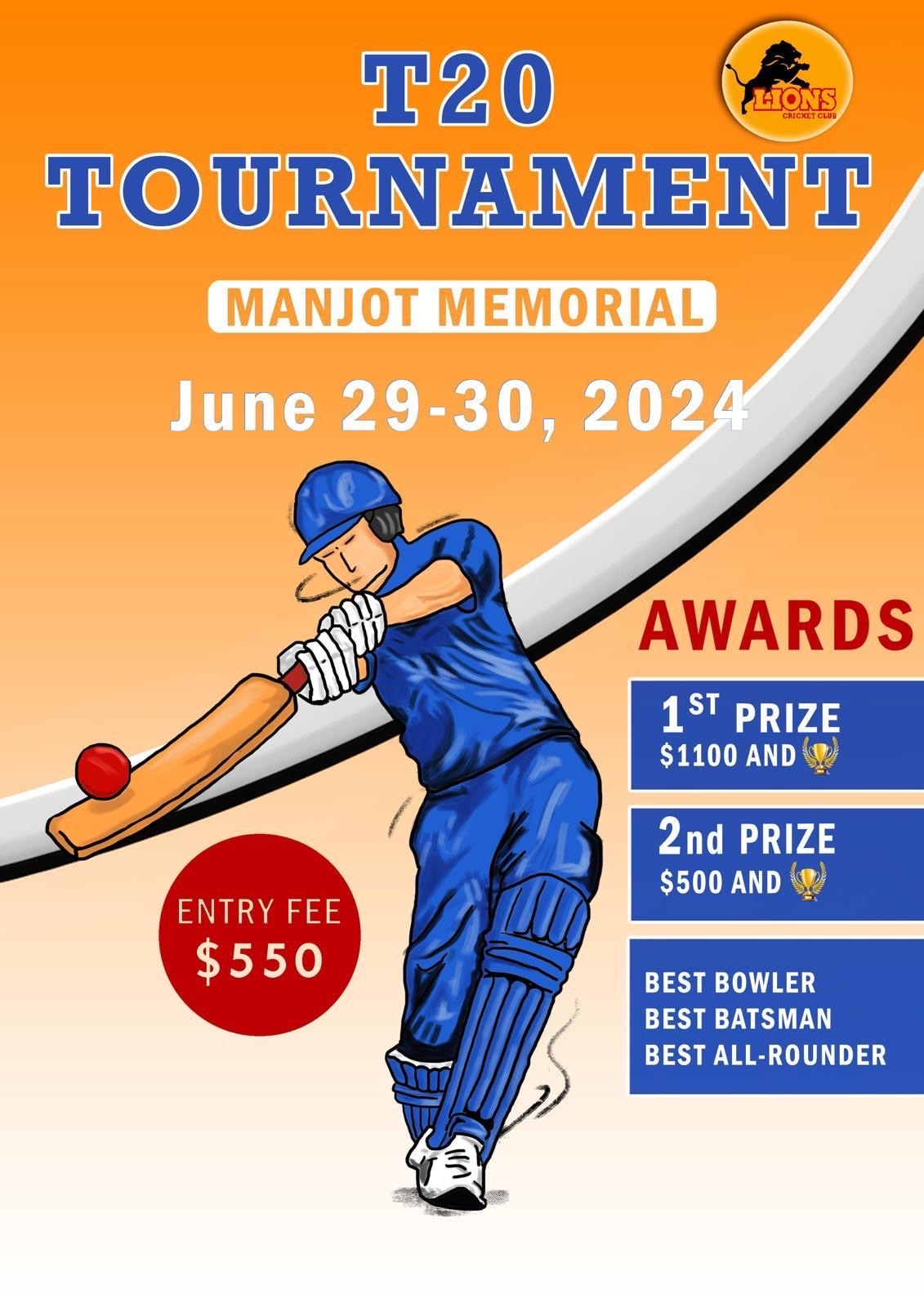 Manjot Memorial t20 Tournament