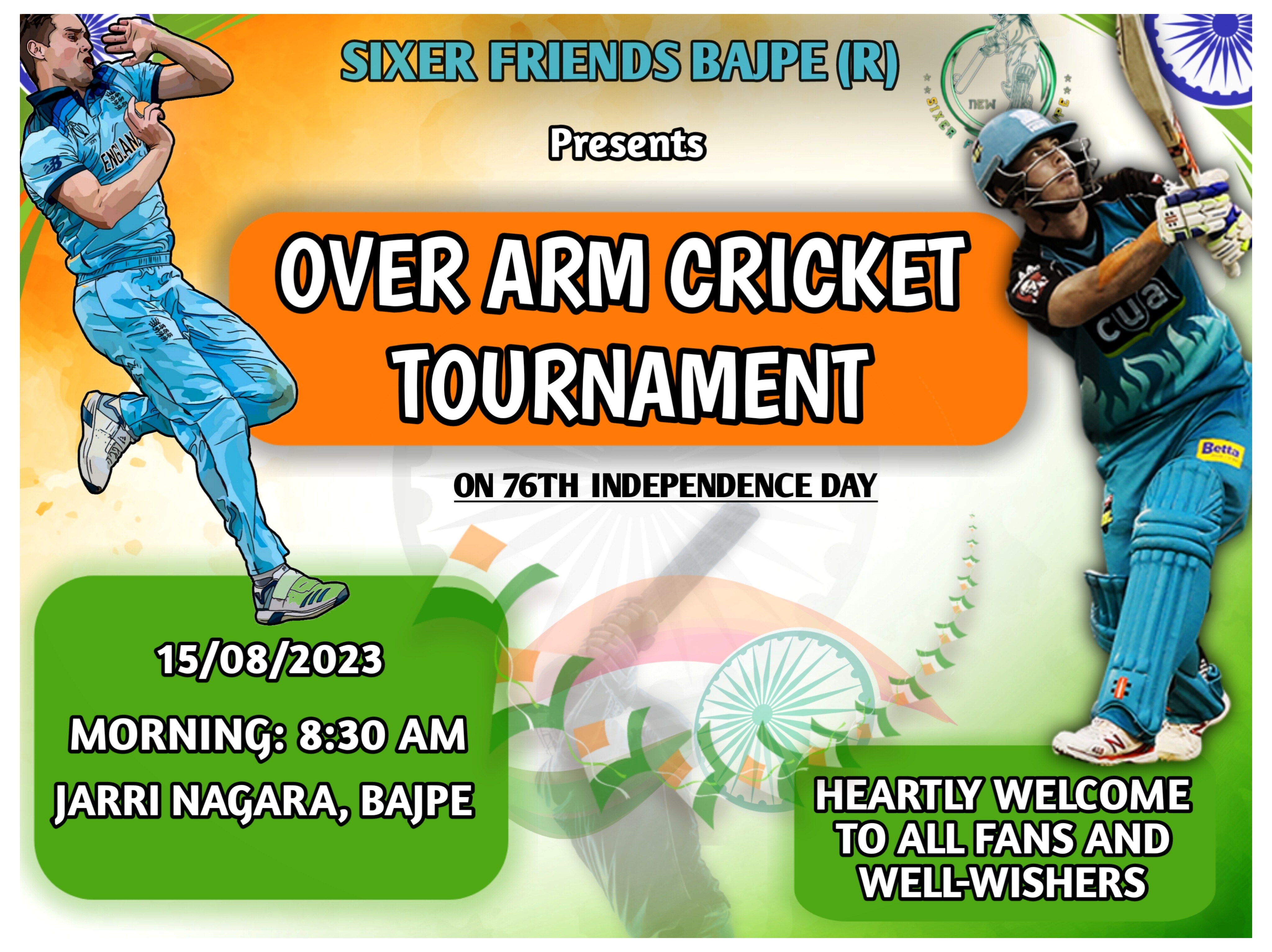 SIXER FRIENDS BAJPE  R  OVER ARM CRICKET TOURNAMENT -2023