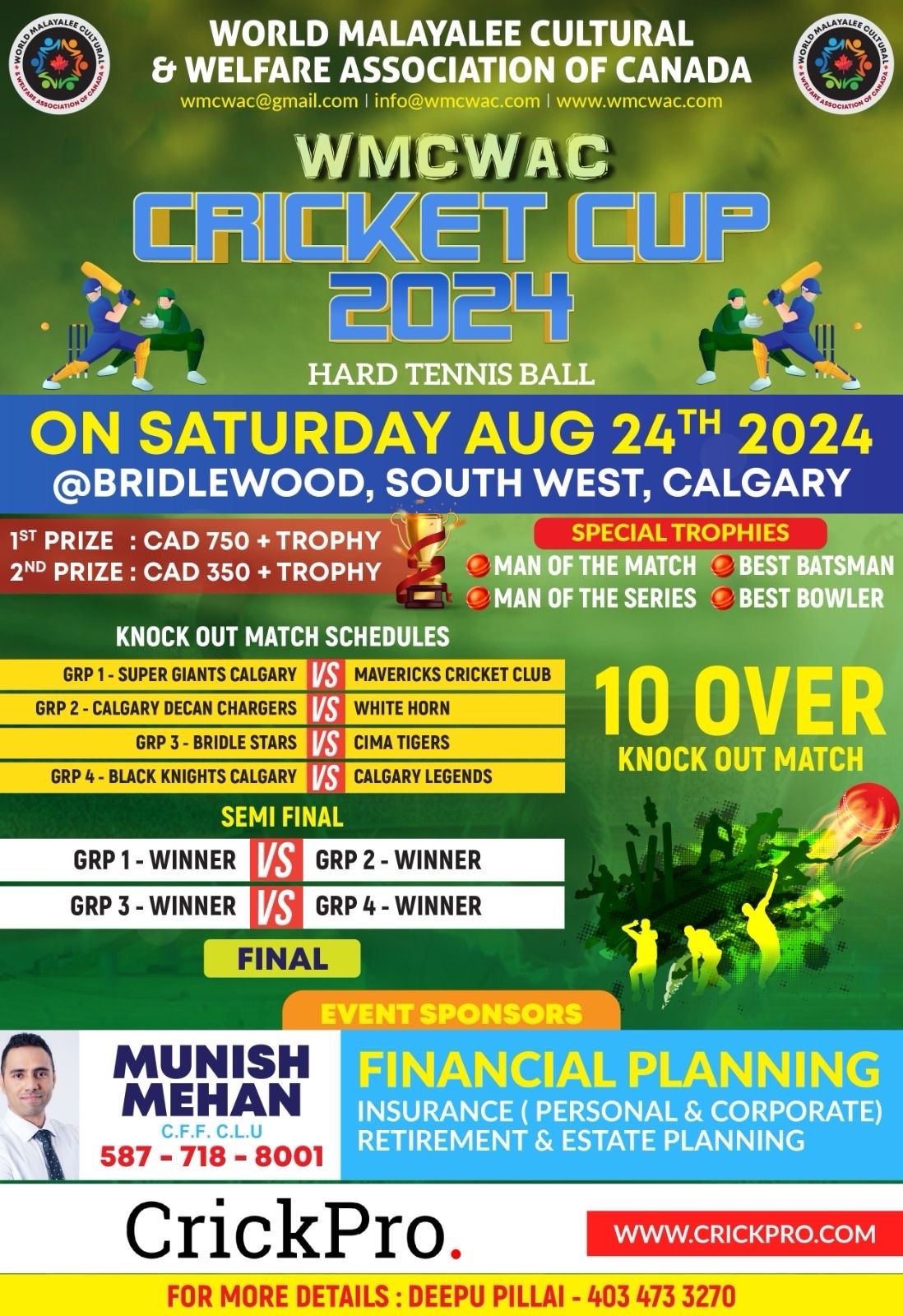 WMC WAC Cricket Tournament 2024