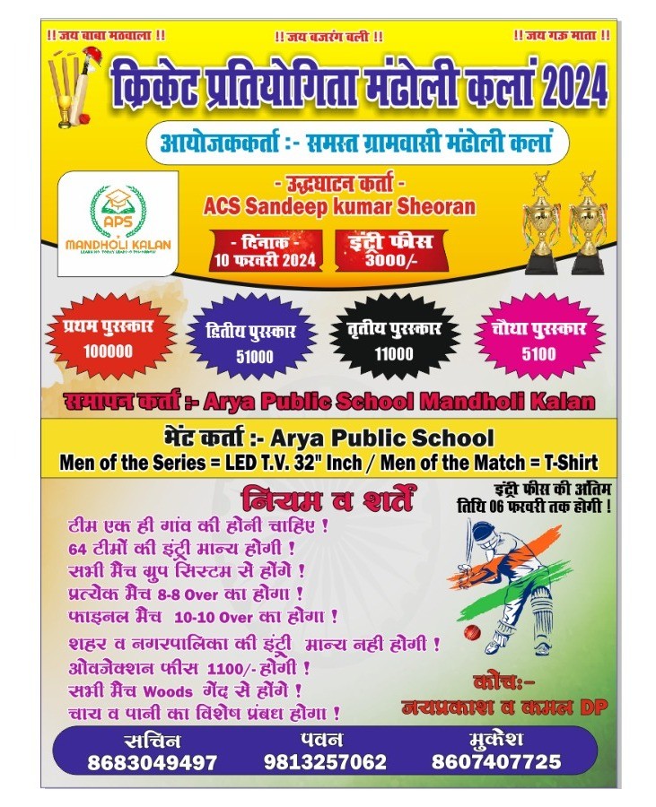 Mandholi Cricket Tournament