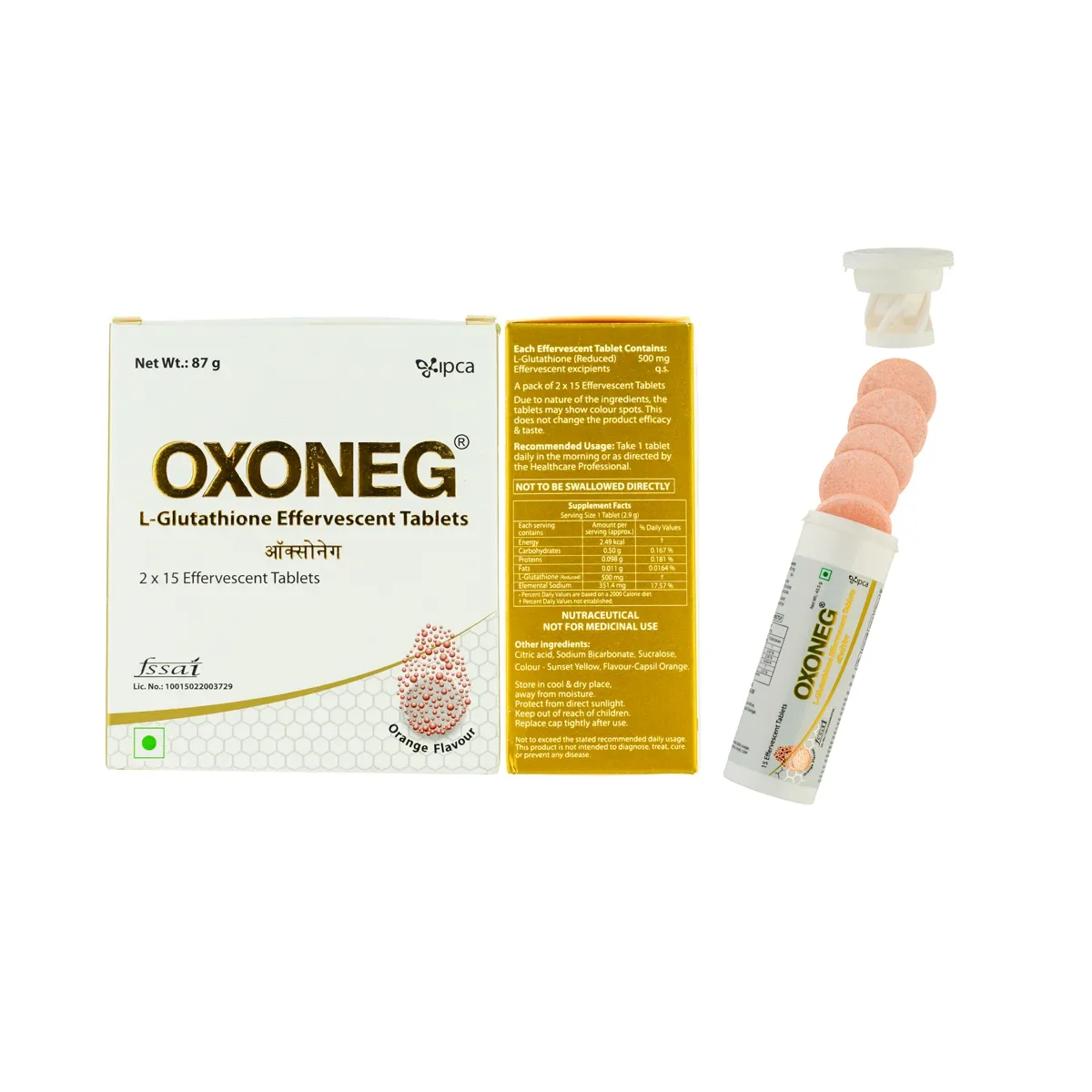 Oxoneg L-Glutathione Effervescent Tablets — DermaVue Shop