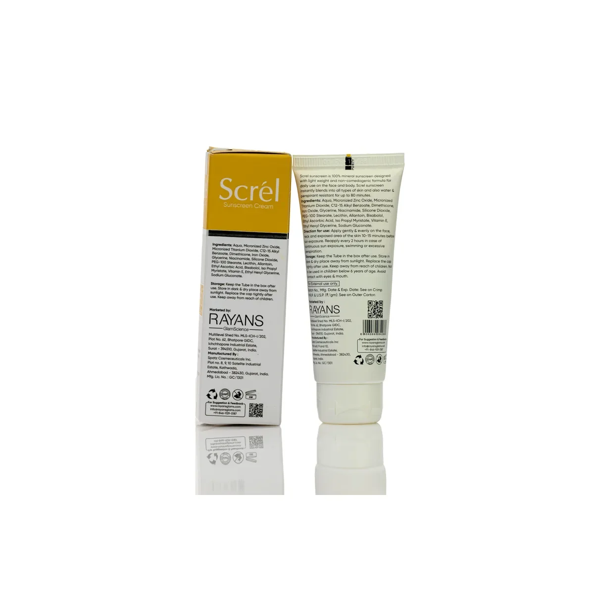 SCREL SUNSCREEN CREAM — DermaVue Shop