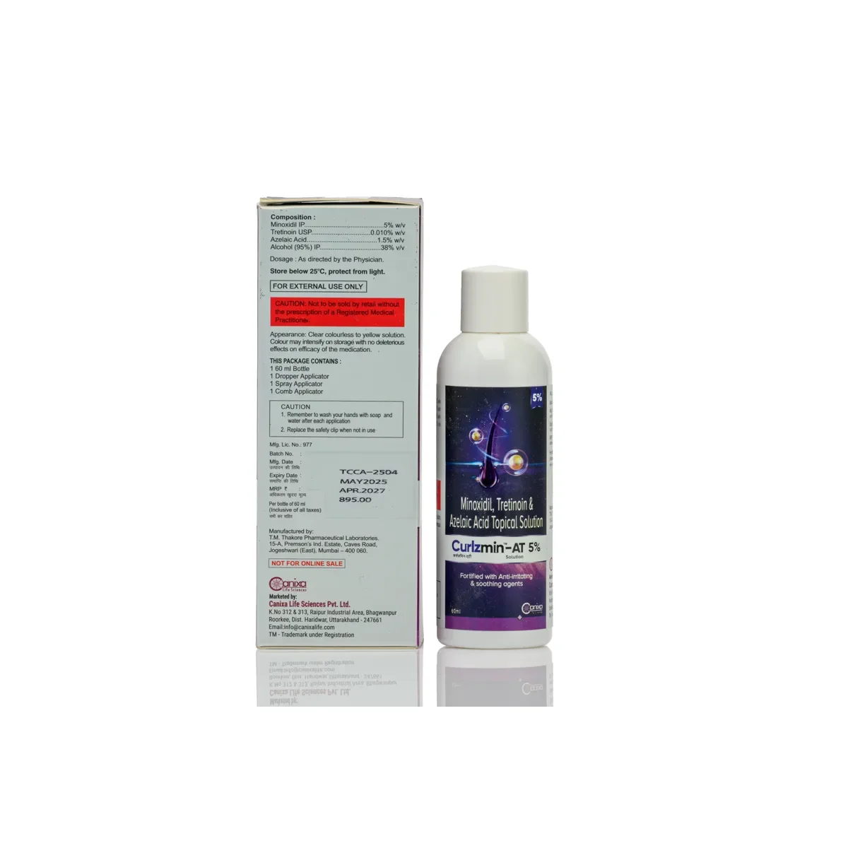 Curlzmin-AT 5% Minoxidil Tretinoin Azelaic Acid Solution — DermaVue Shop