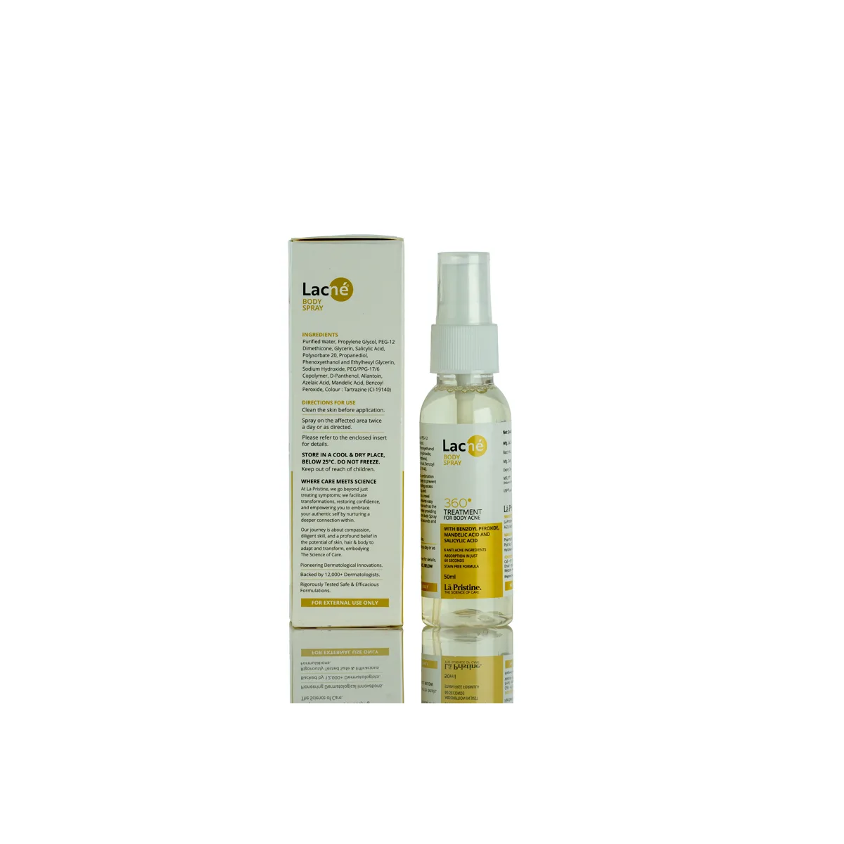 l-carnitine acne dosage LACNE BODY SPRAY by LAPRISTINE
