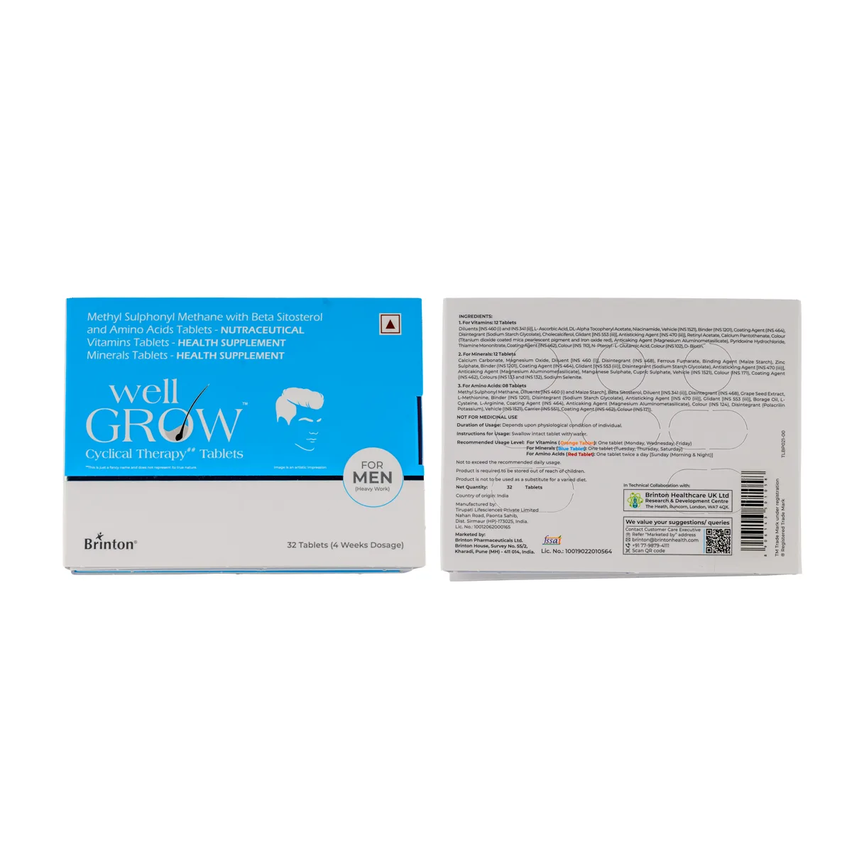 glutathione 462 benefits WELLGROW MEN TABLET by BRINTON