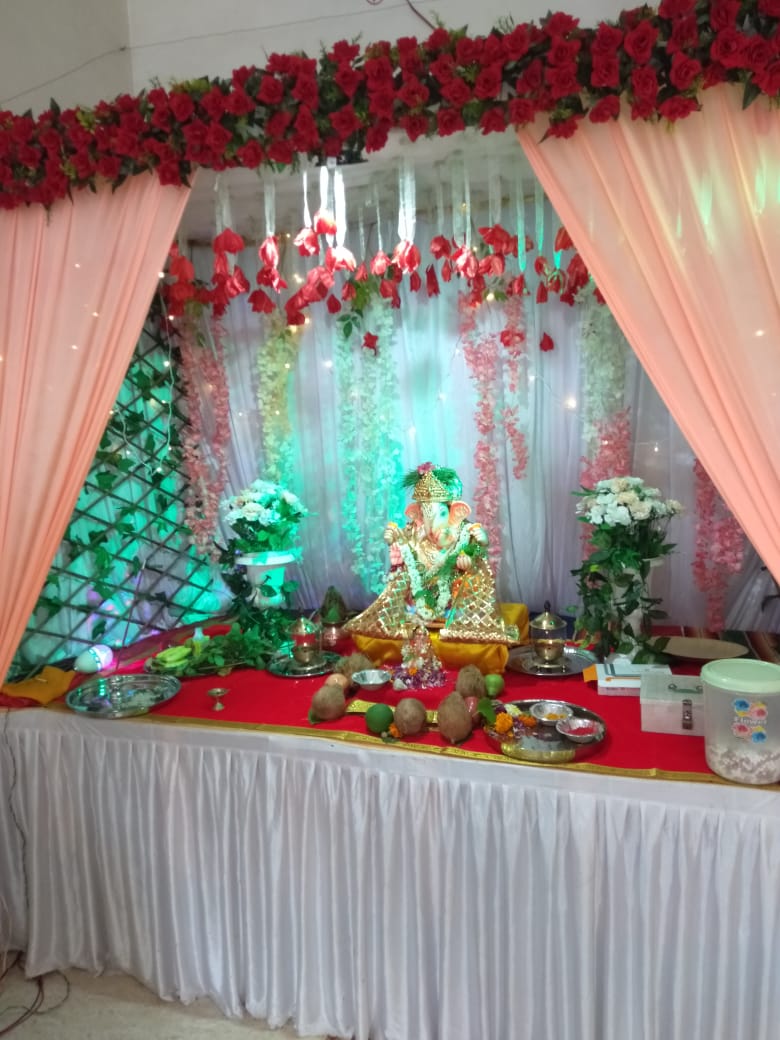 Decoration at home for ganpati hotsell