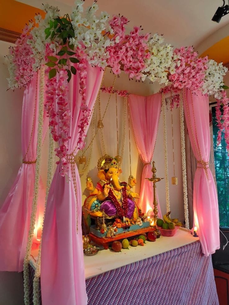 Ganpati Decoration for Home Setup 2