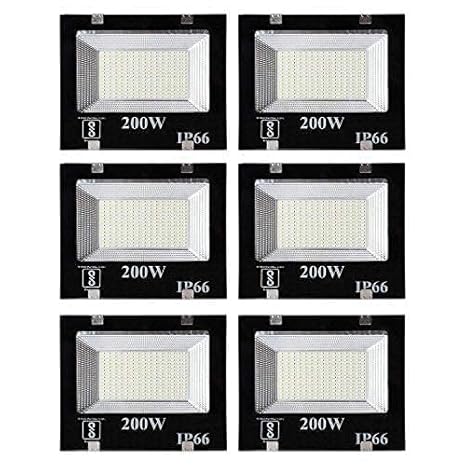 Flood Lights Combo 200W Cool White (Halogen, Metal LED)