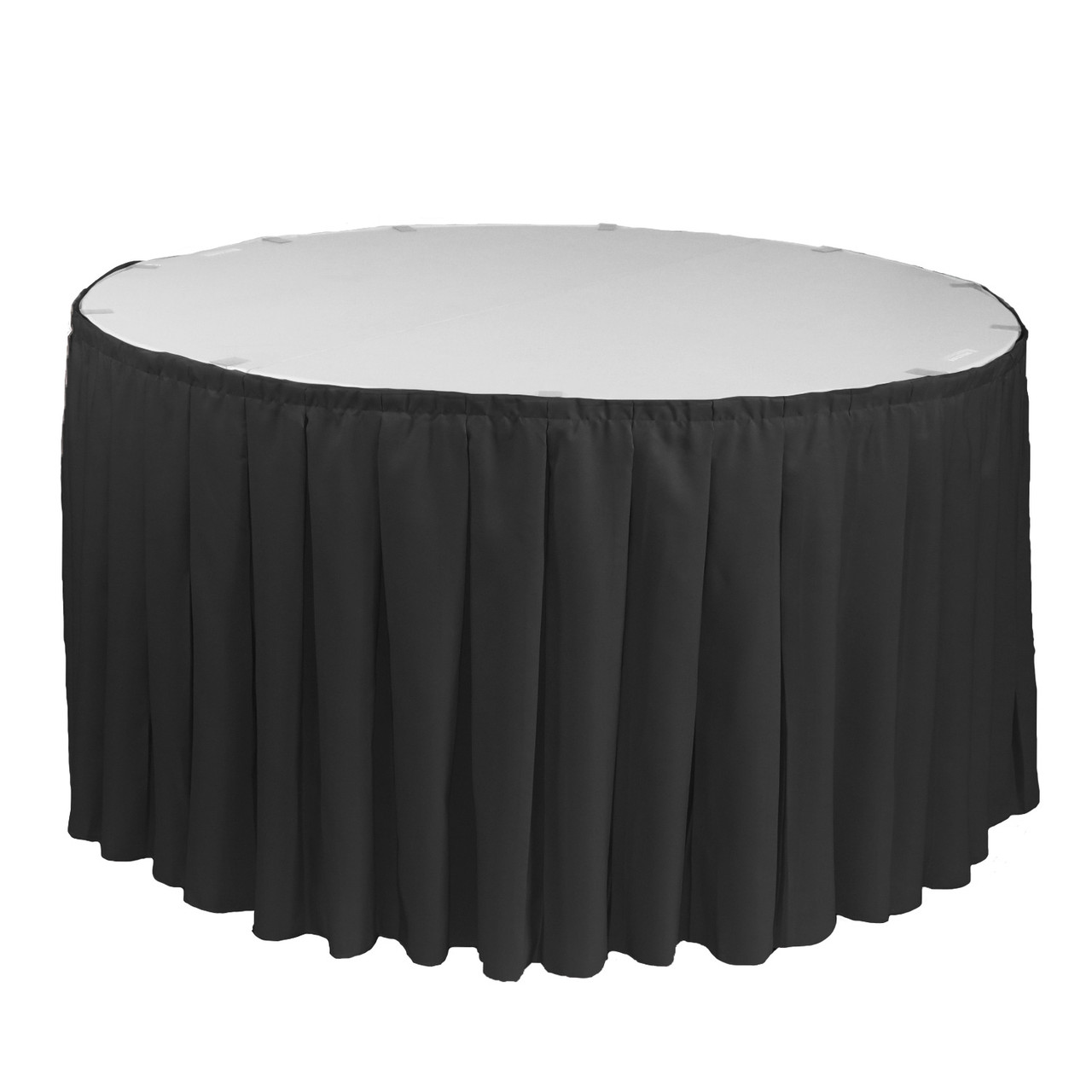 Round Wooden Catering Table (4 Seats, Normal Black Cover)