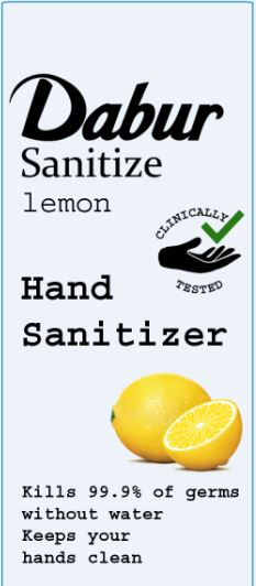 Dabur Sanitize Lemon Device mark 4462755 Trademark