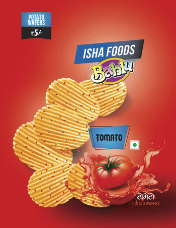 Bablu Tomato Potato Wafers Device mark 4470371 Trademark