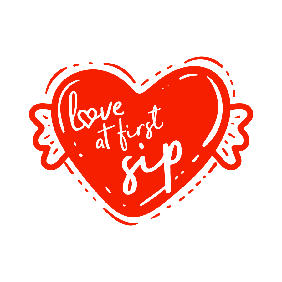 Love At First Sip (in A Flying Heart) Device mark 4484010 Trademark