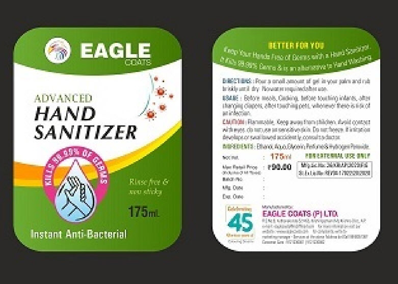 Eagle Coats Hand Sanitizer With Device Device mark 4485505 Trademark