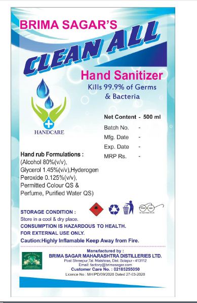 Clean All (label) Device mark 4490185 Trademark