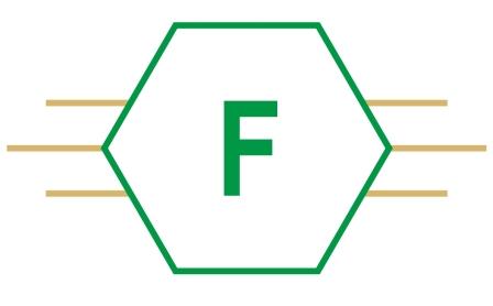 F Inside A Hexagon Shape Device mark 4506323 Trademark