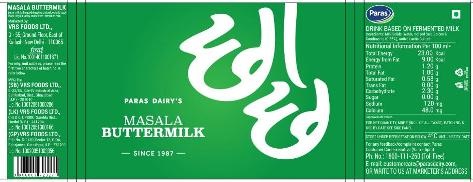 Paras Masala Buttermilk Device mark 4502443 Trademark