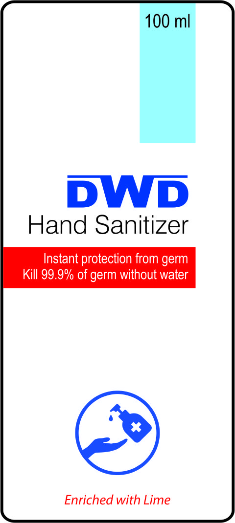 Dwd Hand Sanitizer With Artwork Device mark 4510971 Trademark