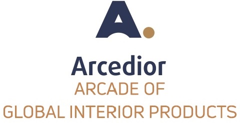 Arcedior With Diagonal Tower Connected Through Semi-circle Bridge With A Dot Device mark 4504283 Trademark