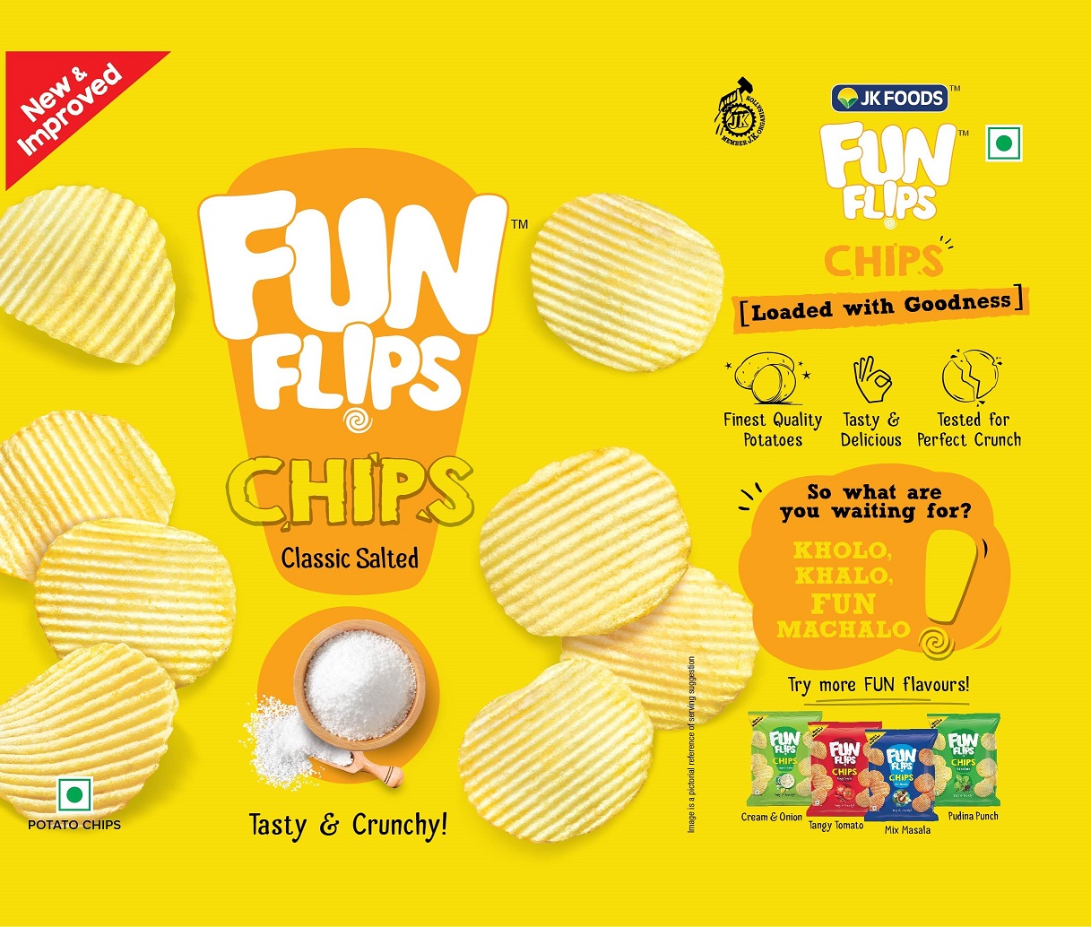 Fun Flips Chips Classic Salted Label Device mark 4522170 Trademark