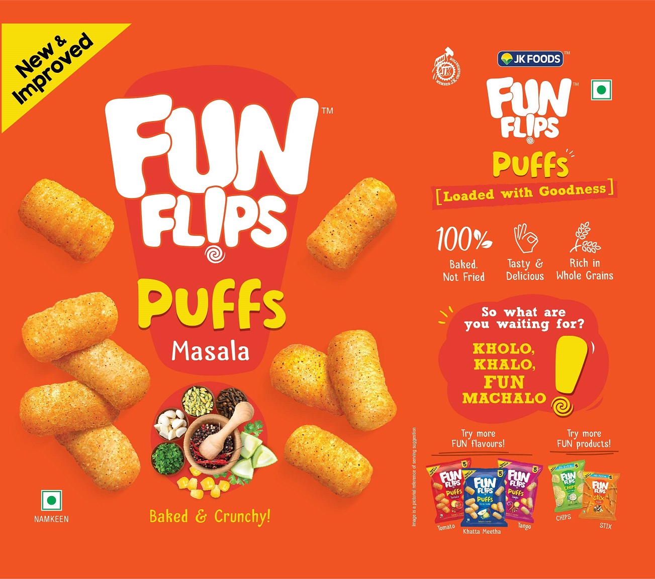 Fun Flips Puffs Masala Label Device mark 4522172 Trademark