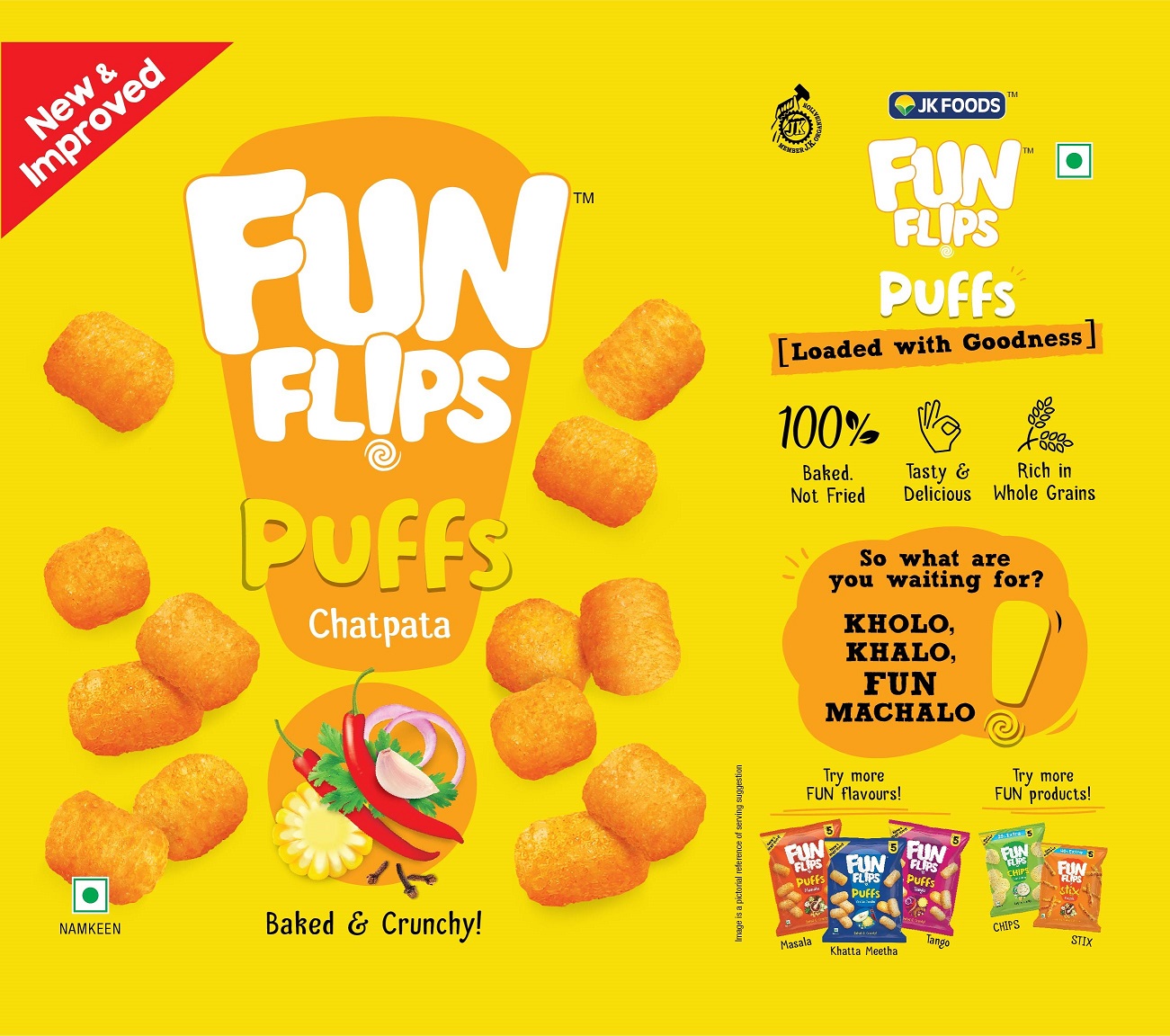 Fun Flips Puffs Chatpata Label Device mark 4522173 Trademark