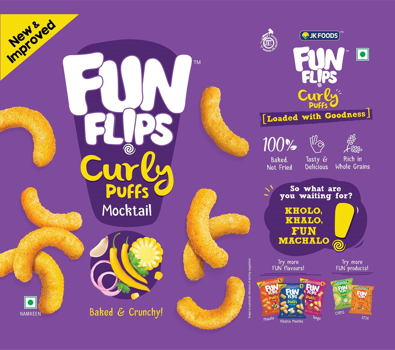 Fun Flips Curly Puffs Mocktail Label Device mark 4522174 Trademark