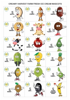 Creamy Harvest Farm Fresh Ice Cream Mascots With Device Device mark 4565957 Trademark