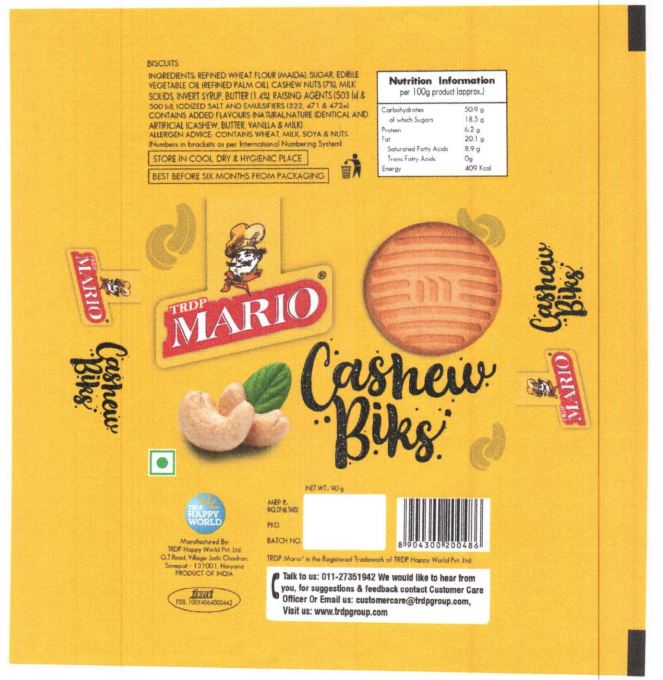 Trdp Mario Cashew Biks Device mark 4560207 Trademark