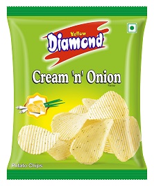 Yellow Diamond Potato Chips - Cream 'n' Onion Device mark 4569270 Trademark