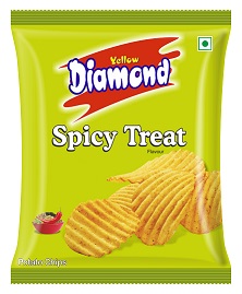 Yellow Diamond Potato Chips - Spicy Treat Device mark 4569278 Trademark