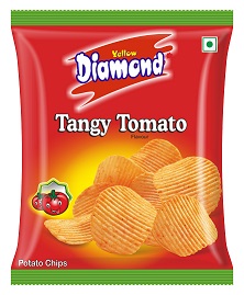 Yellow Diamond Potato Chips - Tangy Tomato Device mark 4569281 Trademark