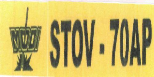 Modi Stov - 70ap (label) Device mark 2168985 Trademark