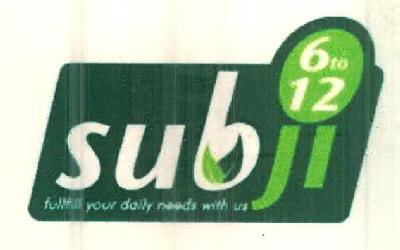 6 To 12 Subji (device Of Leaves) Device mark 2403939 Trademark