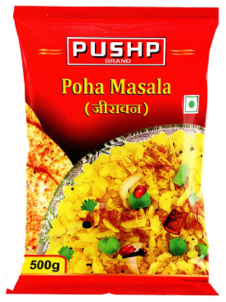 Pushp Brand Poha Masala Device mark 4630579 Trademark