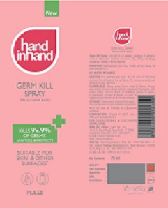 Hand In Hand Germ Kill Pulse Device mark 4631209 Trademark