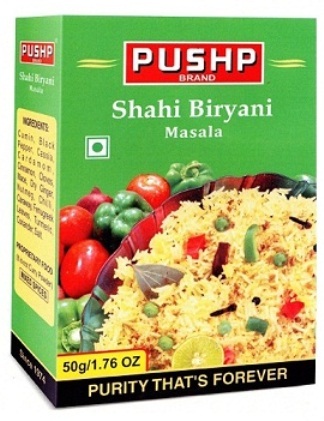 Pushp Brand Shahi Biryani Masala Device mark 4628790 Trademark