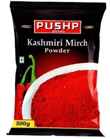 Pushp Brand Kashmiri Mirch Powder Device mark 4628840 Trademark