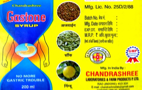 Chandrashree Gastone Syrup Device mark 4637989 Trademark