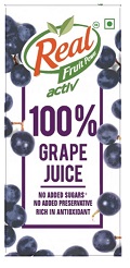Real Fruit Power Activ 100% Grape (label) Device mark 4638162 Trademark