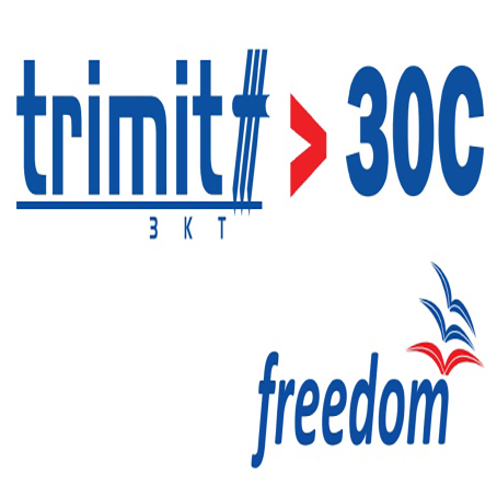 Trimit Word With 30 C And Freedom With 3 Bird Structures. Device mark 4638228 Trademark