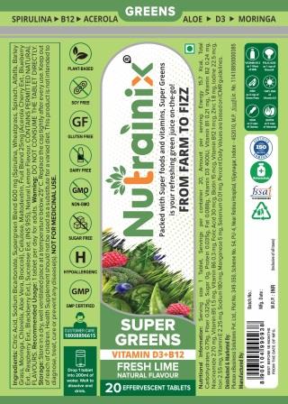 Nutrainix Super Greens (device Of Packing) Device mark 4634600 Trademark