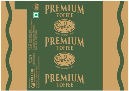 Oshon Premium Toffee Device mark 4675512 Trademark