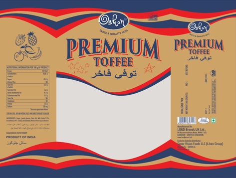 Oshon Premium Toffee Device mark 4675513 Trademark