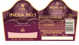 Cdl India No.1 Magnum Premium Blended Whisky Device mark 4703298 Trademark