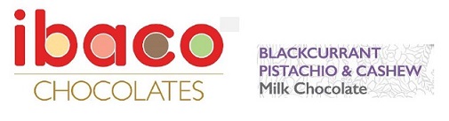 Ibaco Chocolates Blackcurrant Pistachio & Cashew Milk Chocolate Device mark 4709530 Trademark