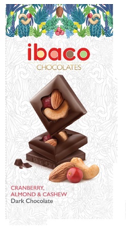 Ibaco Chocolates Cranberry, Almond & Cashew Dark Chocolate Device mark 4709529 Trademark