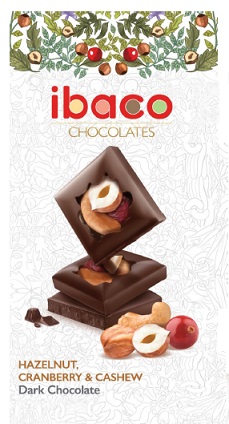 Ibaco Chocolates Hazelnut, Cranberry & Cashew Dark Chocolate Device mark 4709533 Trademark